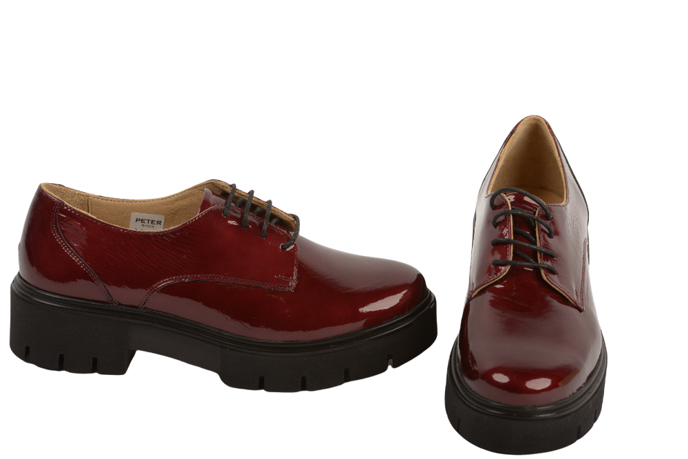 Women's casual shoes natural leather diana burgundy lacquer