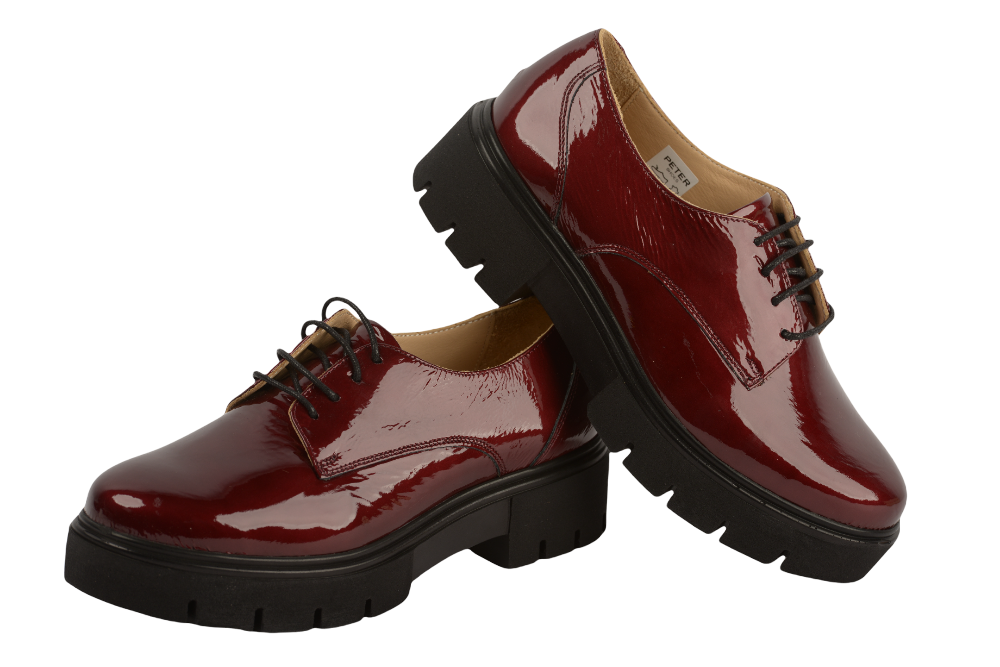 Women's casual shoes natural leather diana burgundy lacquer