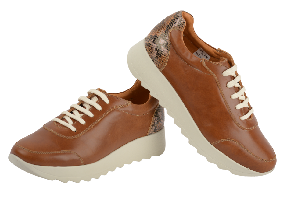 Pantofi dama casual piele naturala villa maro sarpe