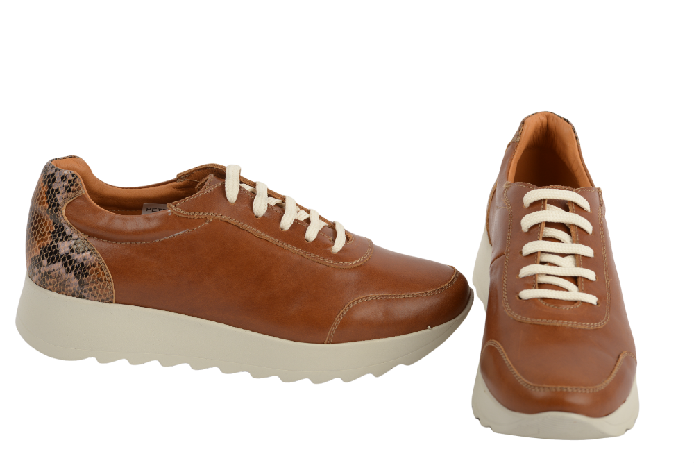 Pantofi dama casual piele naturala villa maro sarpe