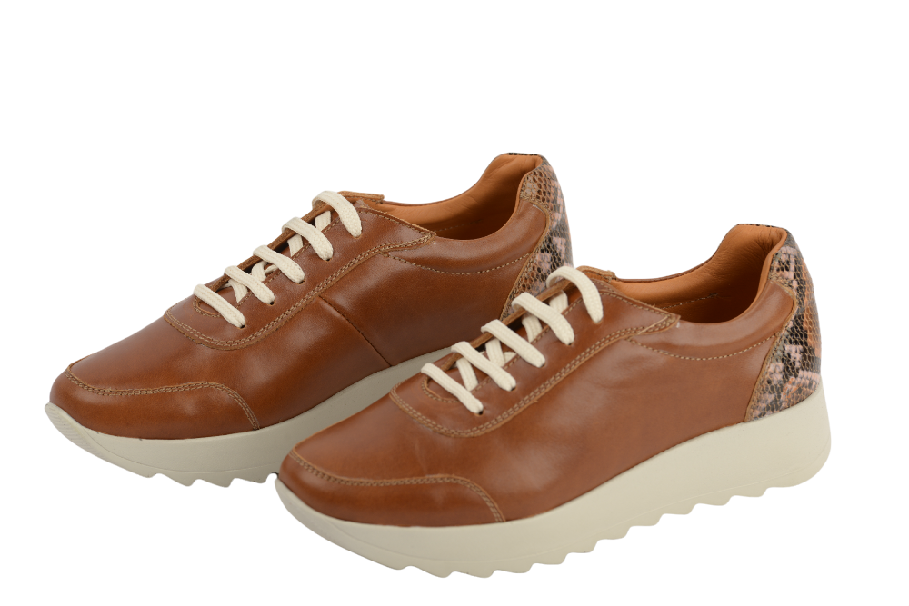 Pantofi dama casual piele naturala villa maro sarpe