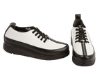Pantofi dama casual piele naturala D906-1 alb negru
