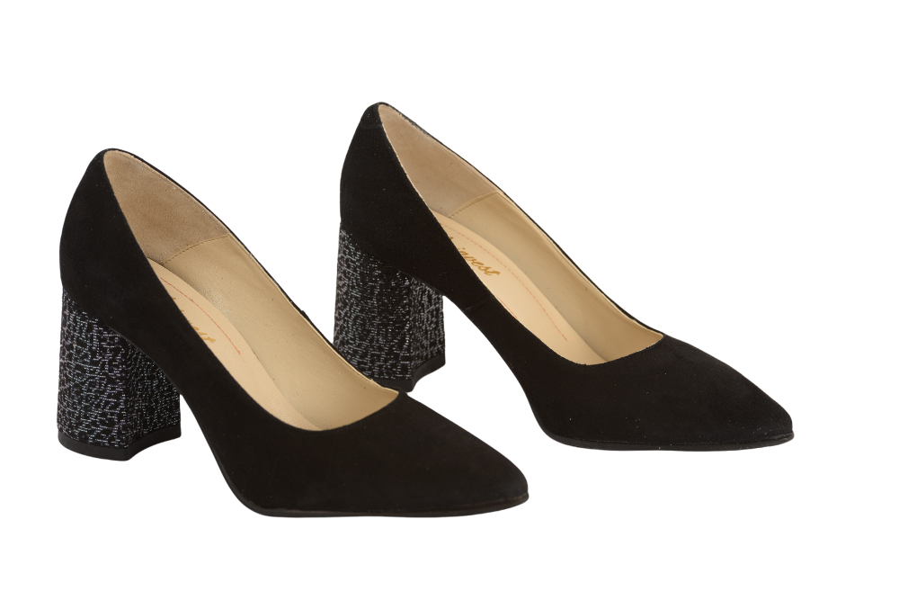 Pantofi dama eleganti piele naturala NIKE 322 negru velur