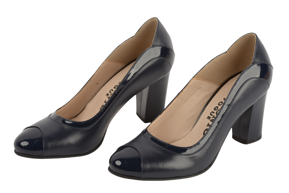Pantofi dama eleganti piele naturala ANTONIO 736 bleu box