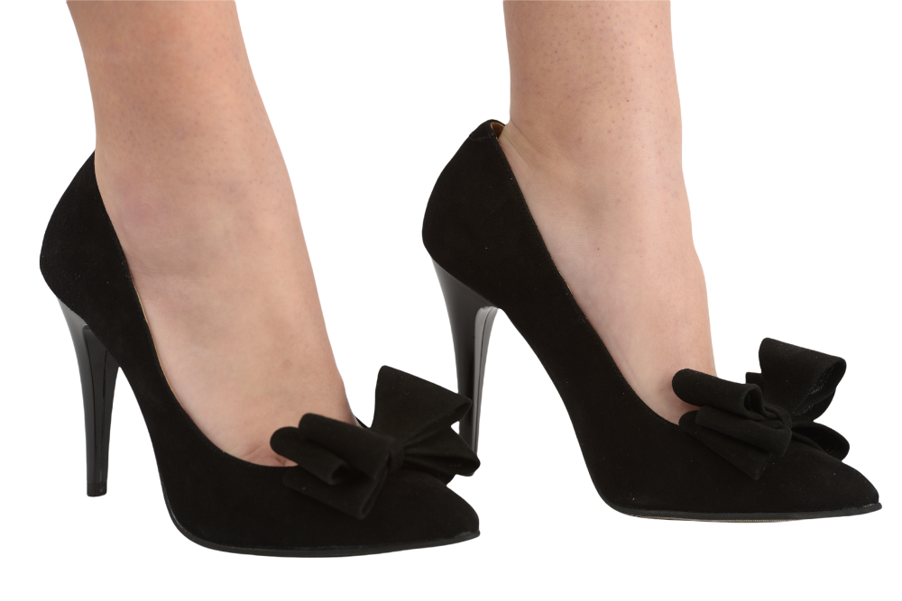 Pantofi dama eleganti piele naturala ANTONIO 311 negru velur
