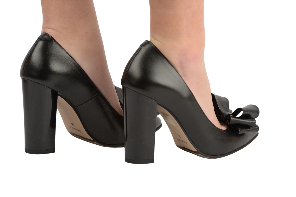Pantofi dama eleganti piele naturala 341 negru box