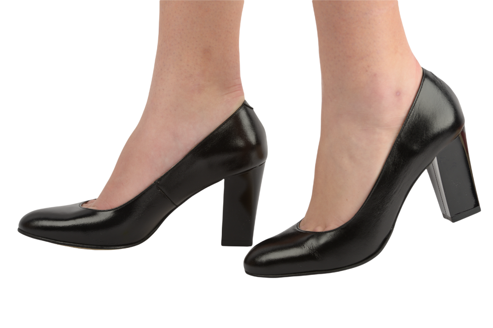 Pantofi dama eleganti piele naturala 2500 negru box