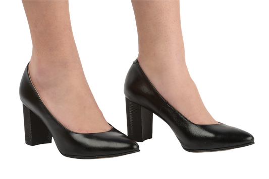 Pantofi dama eleganti piele naturala ANTONIO 21216 negru box