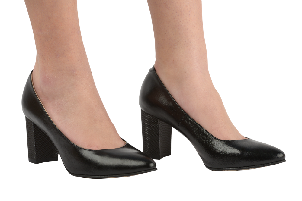 Pantofi dama eleganti piele naturala 21216 negru box