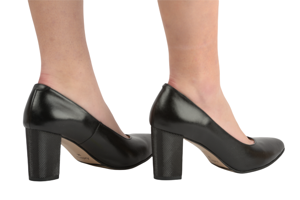 Pantofi dama eleganti piele naturala 21216 negru box