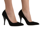 Pantofi dama eleganti piele naturala 175 negru velur