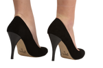 Pantofi dama eleganti piele naturala 175 negru velur