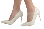 Pantofi dama eleganti piele naturala 9457 bej sidef