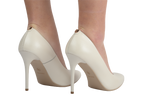 Pantofi dama eleganti piele naturala 9457 bej sidef