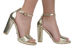 Sandale dama elegante piele naturala A 22 auriu