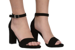 Sandale dama elegante piele naturala A51 negru velur