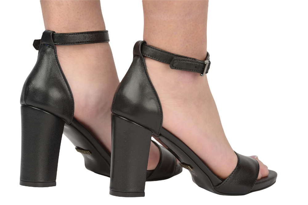 Sandale dama elegante piele naturala A51 negru box