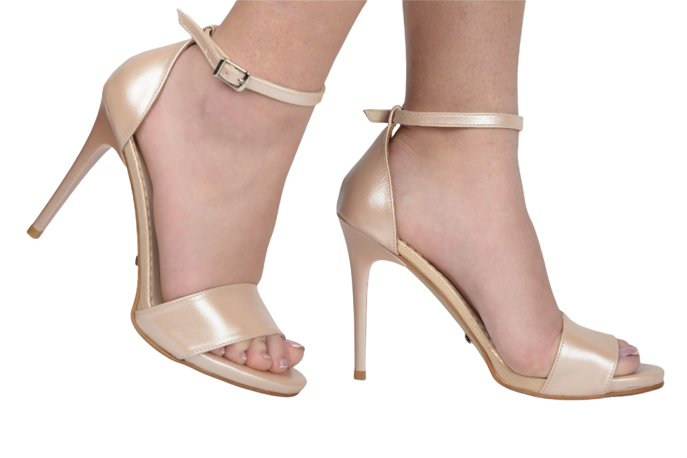 Sandale dama elegante piele naturala A21 roze