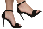 Sandale dama elegante piele naturala LARISA A 21 negru velur