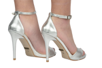 Sandale dama elegante piele naturala LARISA A21 argintiu