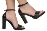 Sandale dama elegante piele naturala LARISA A22 negru box