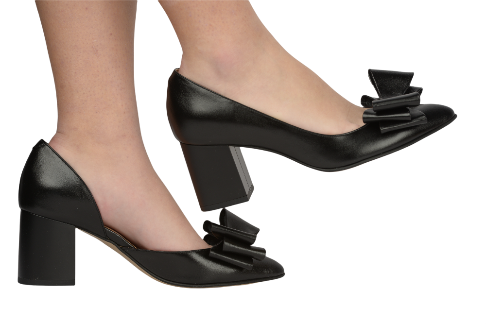 Pantofi dama eleganti piele naturala 4462 negru box