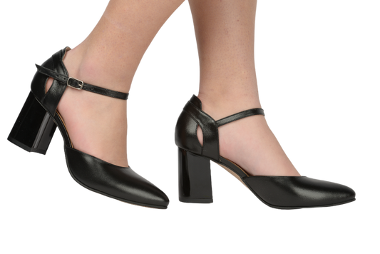 Pantofi dama eleganti piele naturala ANTONIO T347 negru