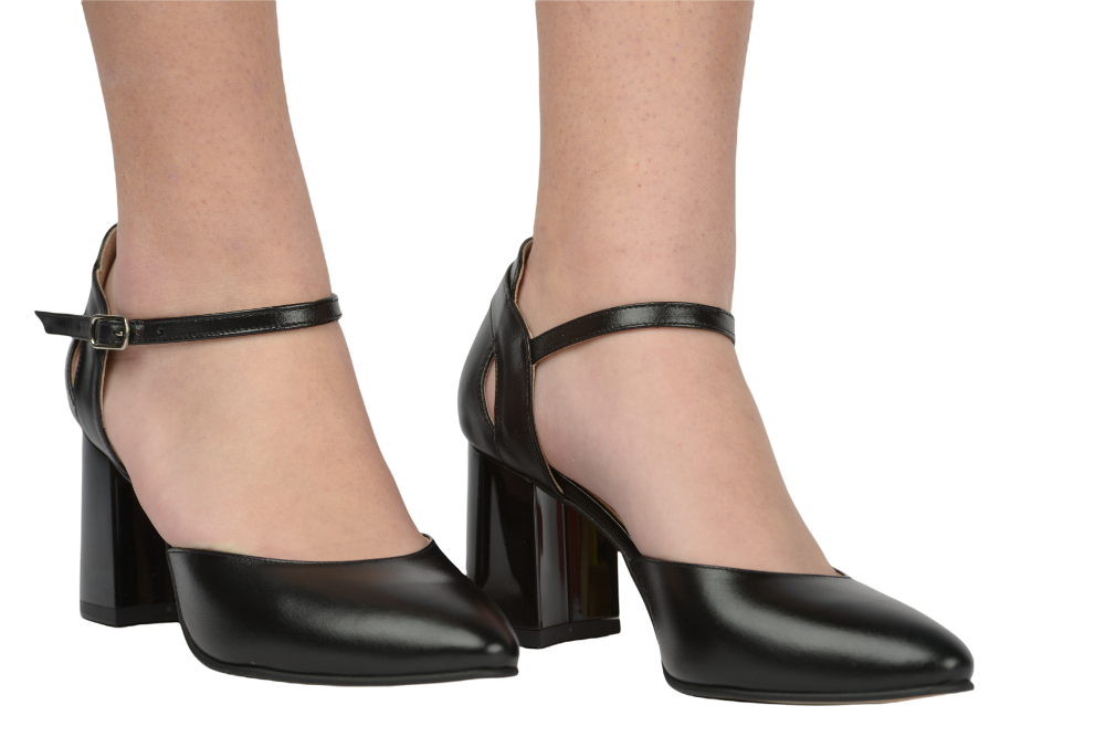Pantofi dama eleganti piele naturala ANTONIO T347 negru