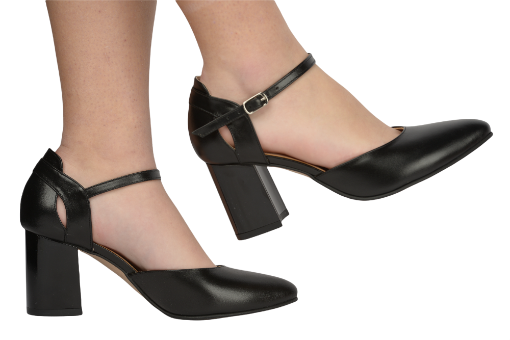 Pantofi dama eleganti piele naturala ANTONIO T347 negru