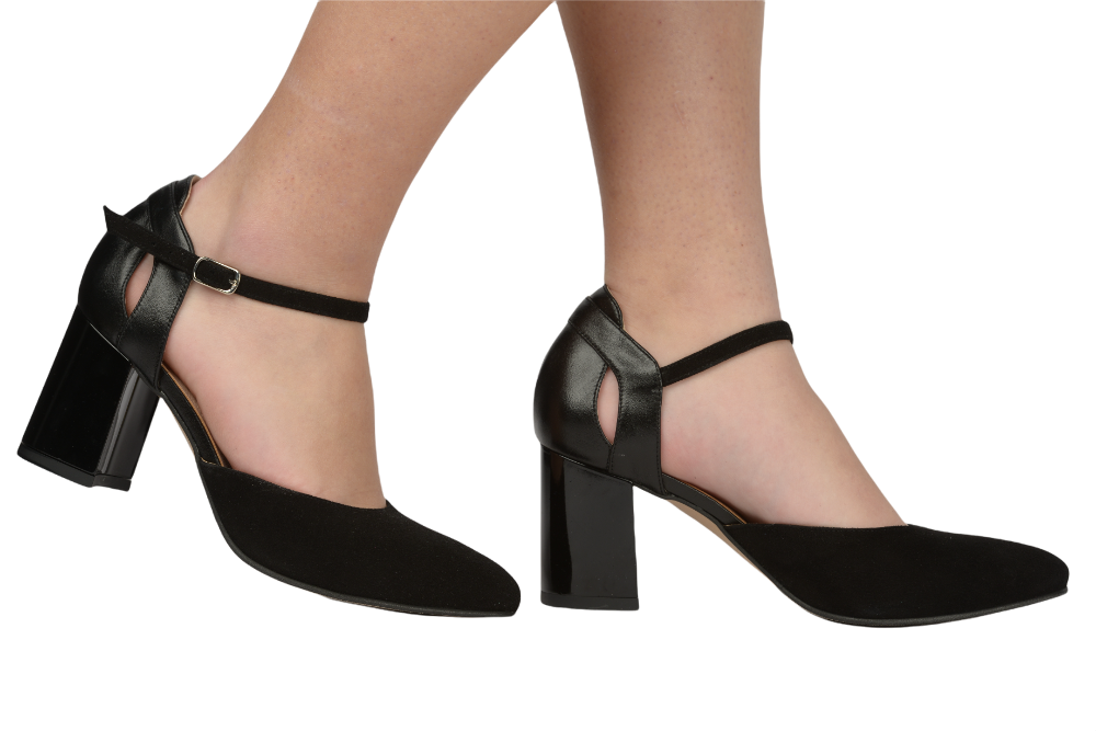 Pantofi dama eleganti piele naturala T347 negru box