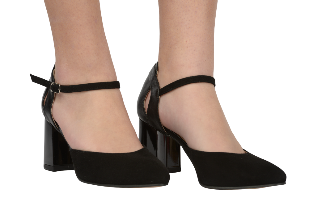 Pantofi dama eleganti piele naturala ANTONIO T-347 negru ant-box