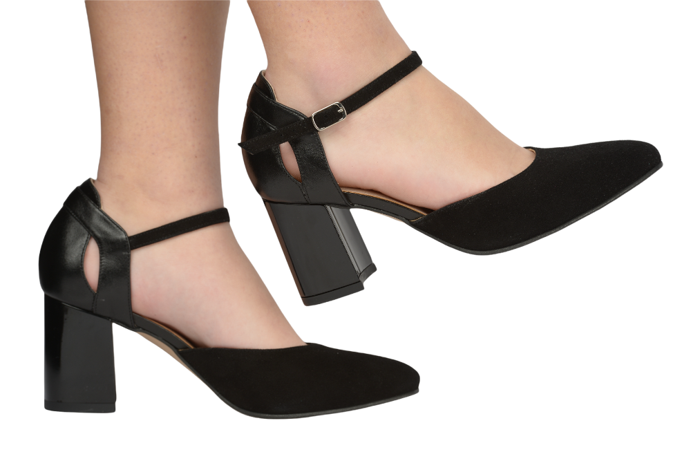 Pantofi dama eleganti piele naturala ANTONIO T347 negru box