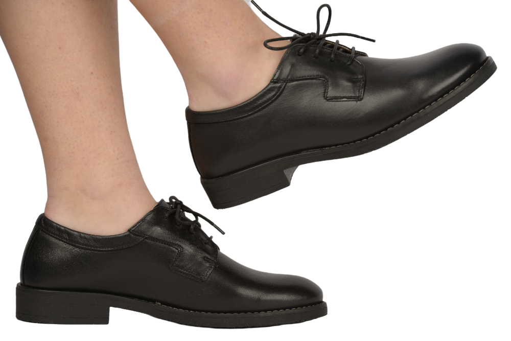 Pantofi dama casual piele naturala adina negru box