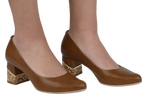 Pantofi dama eleganti piele naturala 9931 maro