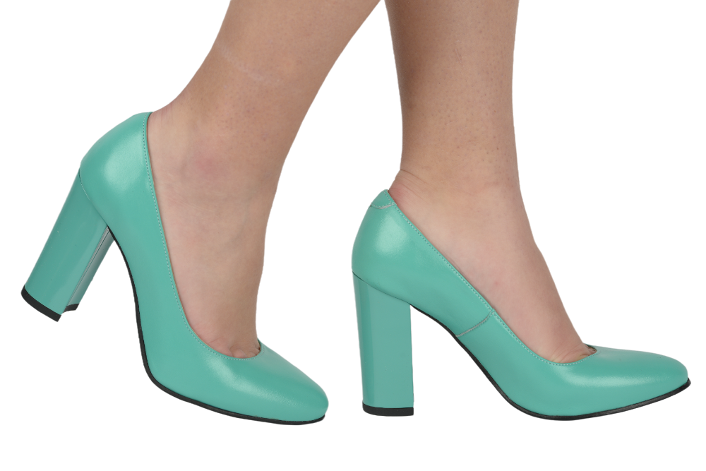 Pantofi dama eleganti piele naturala NIKE 1014 verde