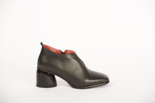 Ghete dama elegante piele naturala JOHAN 153 negru box
