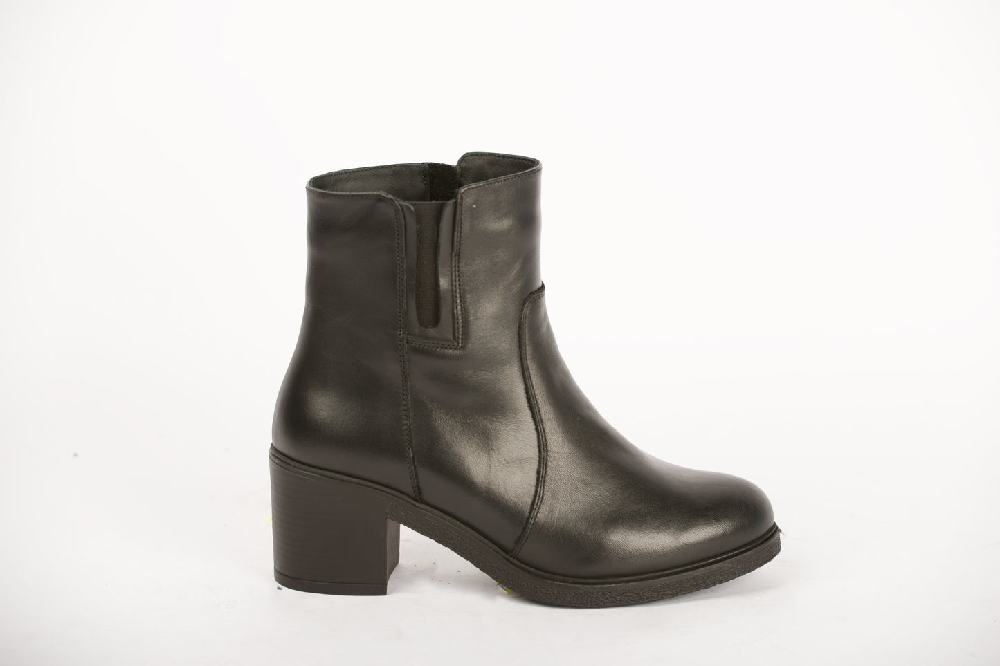 Ghete dama casual piele naturala sila negru box