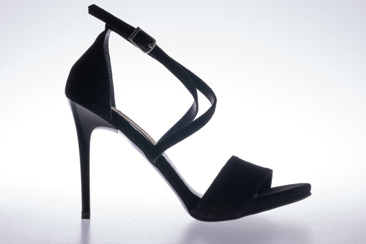 Sandale dama elegante piele naturala LARISA A 41 negru velur