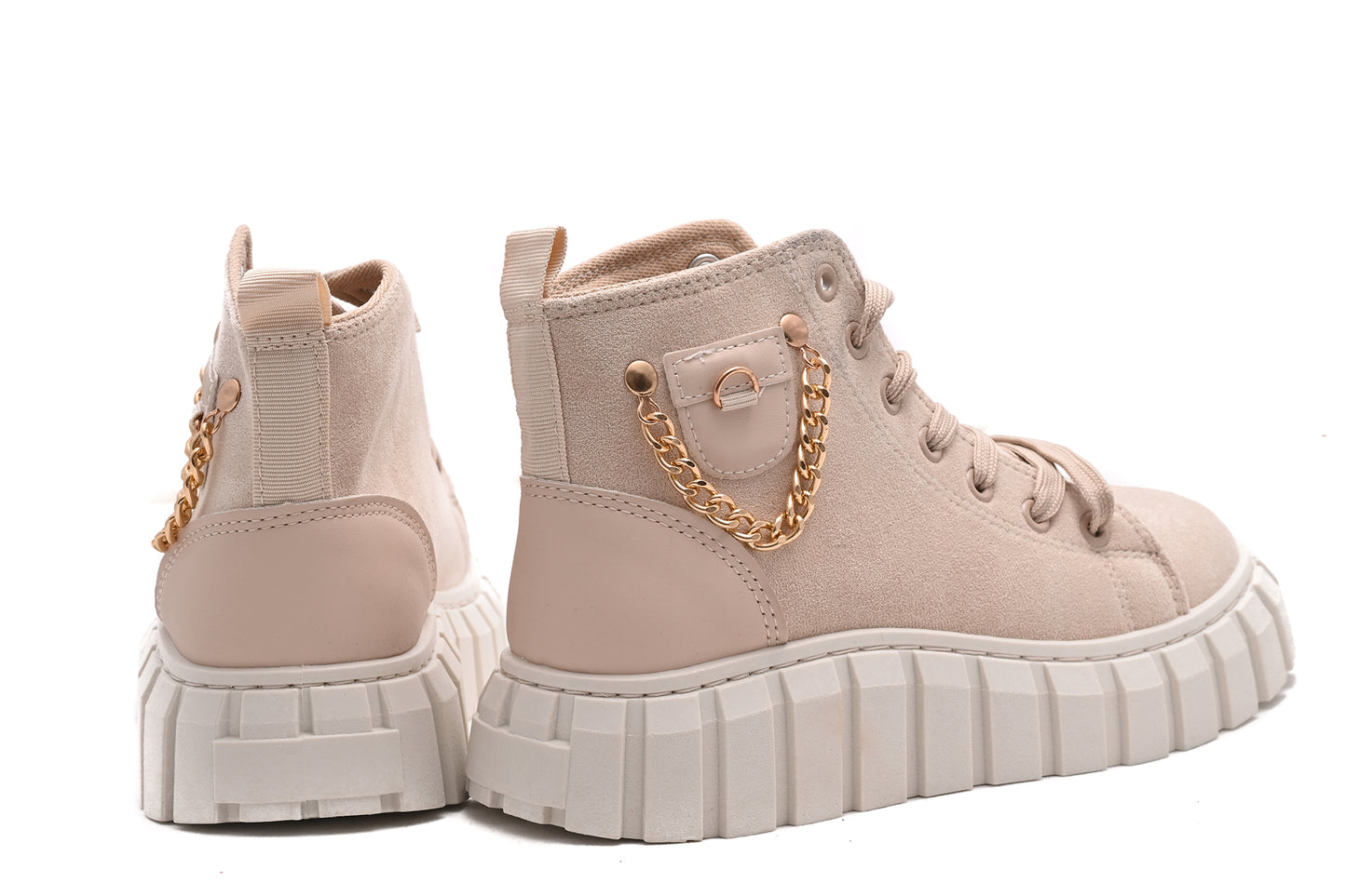 Women's casual boots in organic leather 03 beige