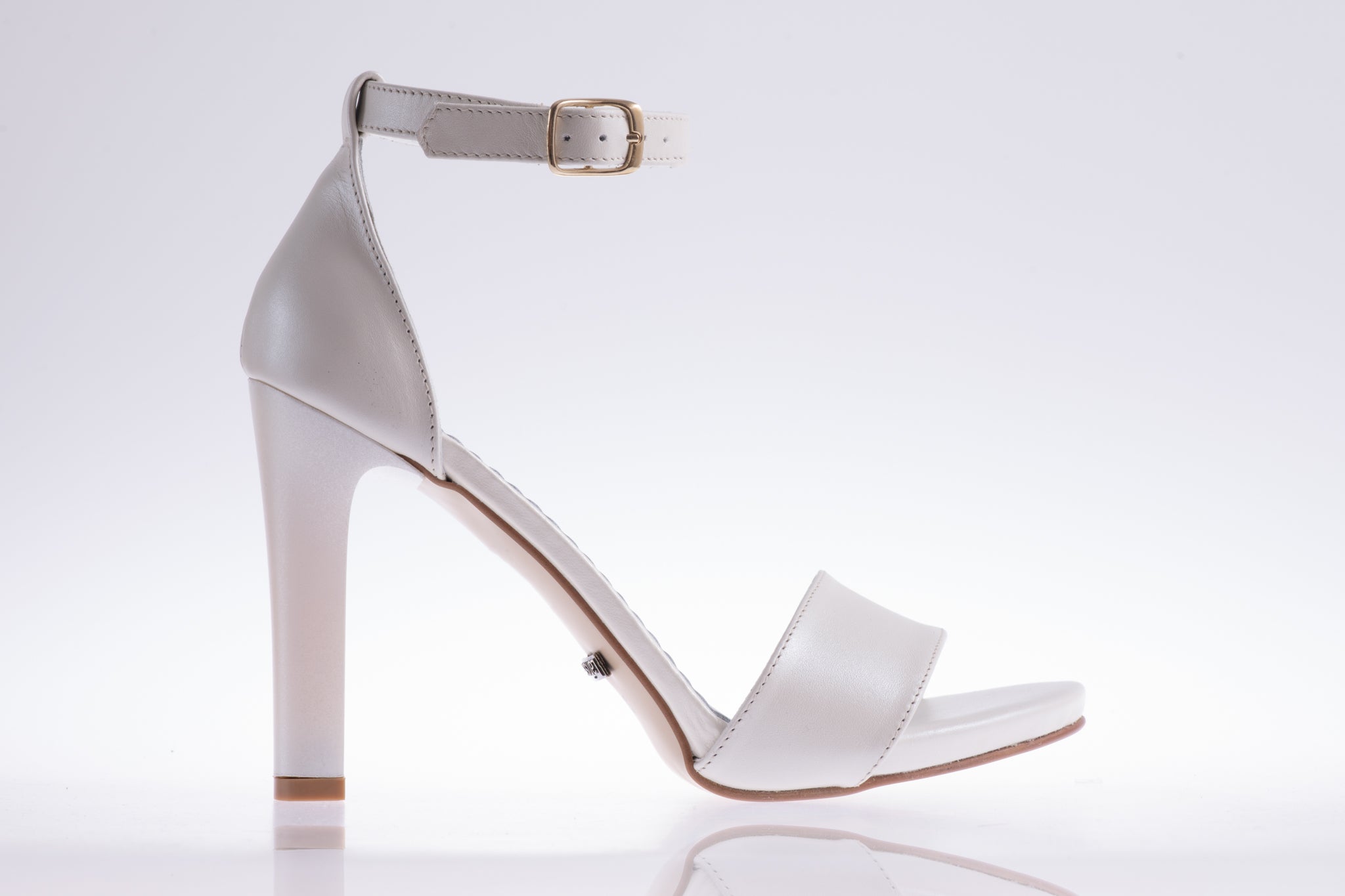 Sandale dama elegante piele naturala LARISA A44 crem sidef