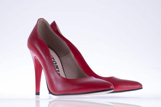 Pantofi dama eleganti piele naturala ANTONIO 28175 rosu box