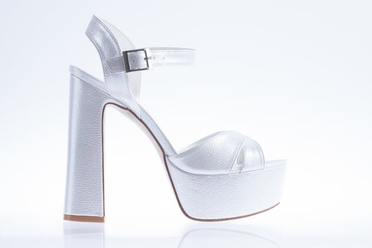Sandale mireasa Karin 7171 alb croco saten