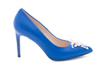 Pantofi dama eleganti piele naturala 20062 albastru