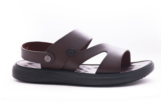 Sandale barbati piele naturala MELS 56292 maro
