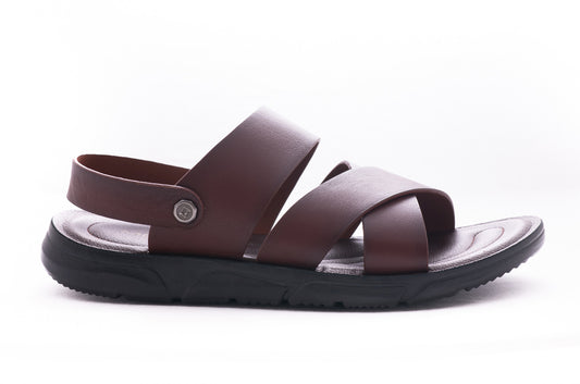 Sandale barbati piele naturala MELS 72008 maro