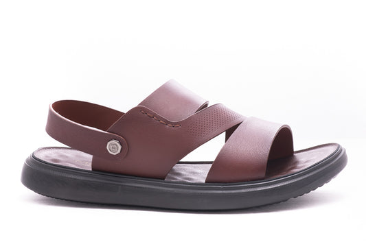 Sandale barbati piele naturala MELS 72009 maro