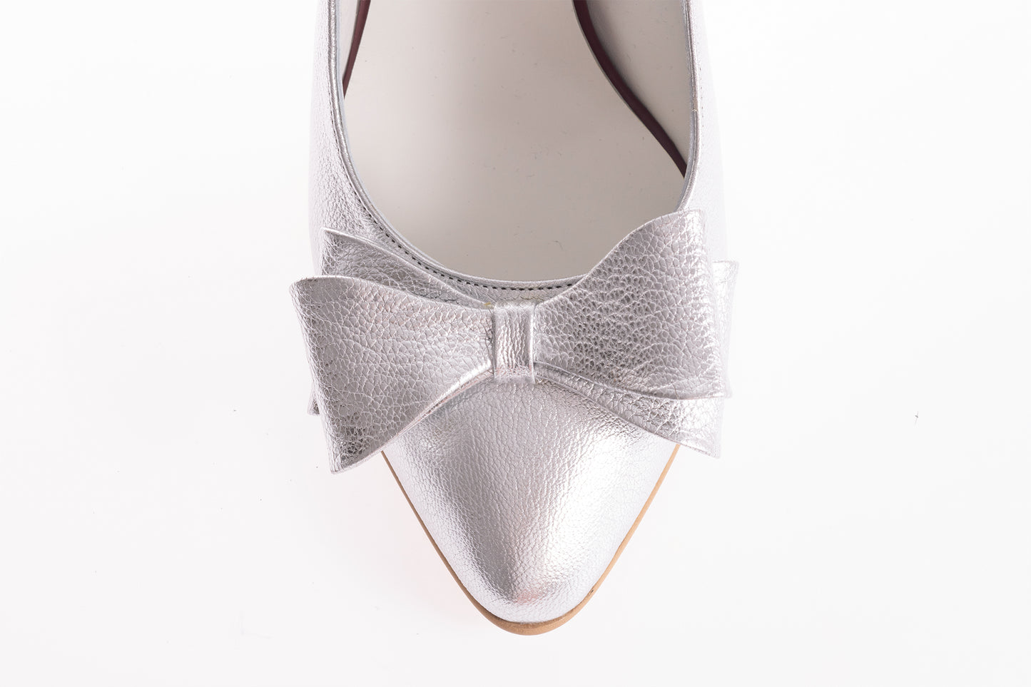 Pantofi dama eleganti piele naturala ANTONIO T299-1 argintiu