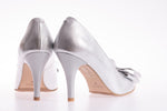 Pantofi dama eleganti piele naturala T299-1 argintiu