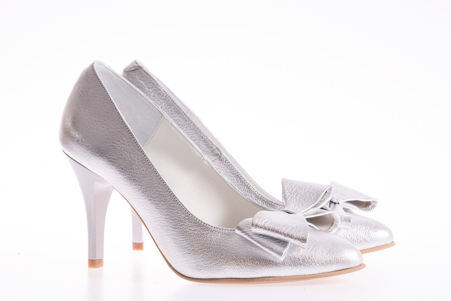 Pantofi dama eleganti piele naturala ANTONIO T299-1 argintiu