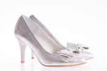 Pantofi dama eleganti piele naturala T299-1 argintiu